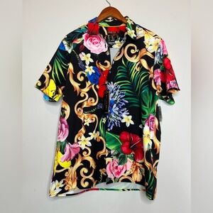 NWT Baroque Gold | Floral Button Down